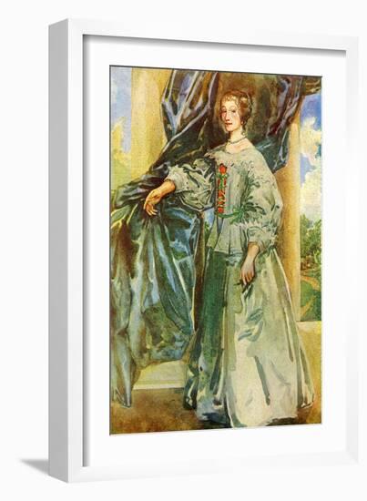 Woman 's costume in reign of Charles I (1625-1649)-Dion Clayton Calthrop-Framed Giclee Print