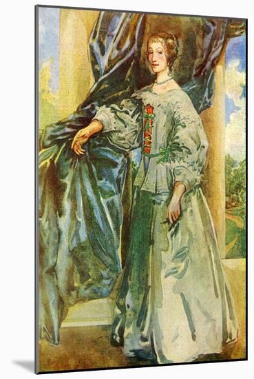 Woman 's costume in reign of Charles I (1625-1649)-Dion Clayton Calthrop-Mounted Giclee Print