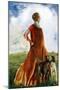 Woman 's costume in reign of Edward III-Dion Clayton Calthrop-Mounted Giclee Print