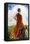 Woman 's costume in reign of Edward III-Dion Clayton Calthrop-Framed Stretched Canvas