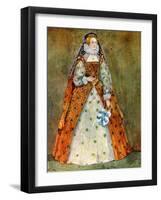 Woman 's costume in reign of Elizabeth I (1558-1603)-Dion Clayton Calthrop-Framed Giclee Print