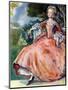 Woman 's costume in reign of George I (1714-1727)-Dion Clayton Calthrop-Mounted Giclee Print