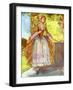 Woman 's costume in reign of George II (1727-1760)-Dion Clayton Calthrop-Framed Giclee Print