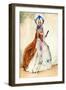 Woman 's costume in reign of George III (1760-1820)-Dion Clayton Calthrop-Framed Giclee Print