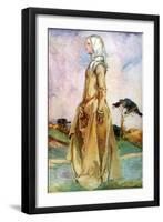 Woman 's costume in reign of Henry II (1154 -1189)-Dion Clayton Calthrop-Framed Giclee Print