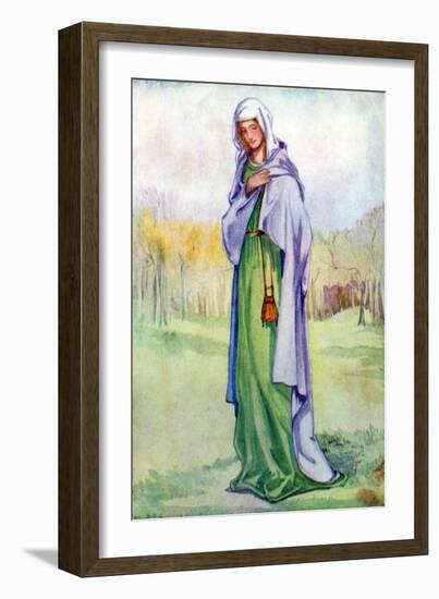 Woman 's costume in reign of Henry III-Dion Clayton Calthrop-Framed Giclee Print