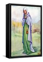 Woman 's costume in reign of Henry III-Dion Clayton Calthrop-Framed Stretched Canvas