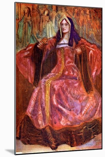 Woman 's costume in reign of Henry VII (1485-1509)-Dion Clayton Calthrop-Mounted Giclee Print