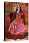 Woman 's costume in reign of Henry VII (1485-1509)-Dion Clayton Calthrop-Stretched Canvas