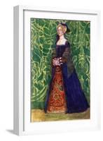 Woman 's costume in reign of Henry VIII (1509-1547)-Dion Clayton Calthrop-Framed Giclee Print