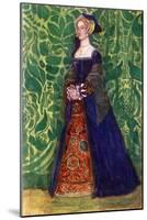Woman 's costume in reign of Henry VIII (1509-1547)-Dion Clayton Calthrop-Mounted Giclee Print