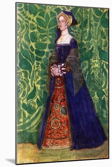 Woman 's costume in reign of Henry VIII (1509-1547)-Dion Clayton Calthrop-Mounted Giclee Print