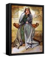 Woman 's costume in reign of Richard I-Dion Clayton Calthrop-Framed Stretched Canvas