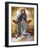 Woman 's costume in reign of Richard I-Dion Clayton Calthrop-Framed Giclee Print