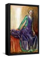 Woman 's costume in reign of Richard II-Dion Clayton Calthrop-Framed Stretched Canvas
