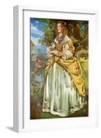 Woman 's costume in reign of the James II (1685-1689)-Dion Clayton Calthrop-Framed Giclee Print