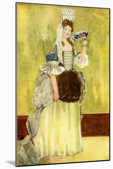 Woman 's costume in reign of William and Mary (1689-1702)-Dion Clayton Calthrop-Mounted Giclee Print