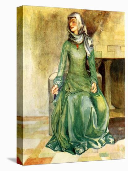 Woman 's costume in reign of William II-Dion Clayton Calthrop-Stretched Canvas