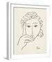 Woman's Face Sketch I-Simin Meykadeh-Framed Art Print