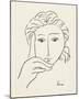 Woman's Face Sketch I-Simin Meykadeh-Mounted Art Print