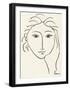 Woman's Face Sketch II-Simin Meykadeh-Framed Art Print