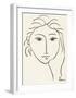 Woman's Face Sketch II-Simin Meykadeh-Framed Art Print