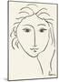 Woman's Face Sketch II-Simin Meykadeh-Mounted Art Print