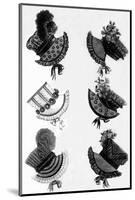 Woman's Fashion in 1815, France : Different Sorts of Hats, Engraving-null-Mounted Photo