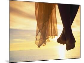 Woman's Feet at Sunset, Maldives Islands-Angelo Cavalli-Mounted Photographic Print