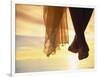 Woman's Feet at Sunset, Maldives Islands-Angelo Cavalli-Framed Photographic Print