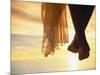 Woman's Feet at Sunset, Maldives Islands-Angelo Cavalli-Mounted Photographic Print