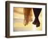 Woman's Feet at Sunset, Maldives Islands-Angelo Cavalli-Framed Photographic Print