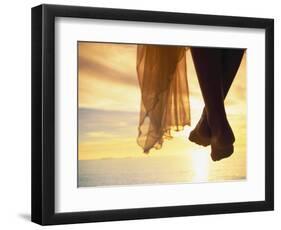 Woman's Feet at Sunset, Maldives Islands-Angelo Cavalli-Framed Photographic Print