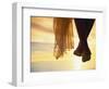 Woman's Feet at Sunset, Maldives Islands-Angelo Cavalli-Framed Photographic Print