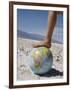 Woman's Foot on Globe, Bad Waters Point, Death Valley National Park, California, USA-Angelo Cavalli-Framed Photographic Print