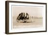 Woman's Four Horse Catch-null-Framed Art Print