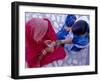 Woman's Hand Being Decorated with Henna Design, Rajasthan, India-Bruno Morandi-Framed Photographic Print