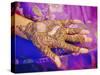 Woman's Hand Decorated with Henna, Rajasthan, India-Bruno Morandi-Stretched Canvas