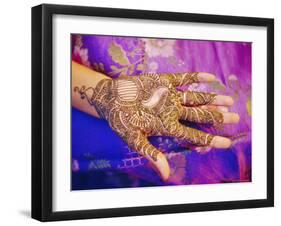 Woman's Hand Decorated with Henna, Rajasthan, India-Bruno Morandi-Framed Photographic Print