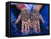 Woman's Hands Decorated with Henna, Rajasthan, India-Bruno Morandi-Framed Stretched Canvas