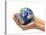 Woman's Hands Holding An Earth Globe-Stocktrek Images-Stretched Canvas