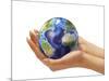 Woman's Hands Holding An Earth Globe-Stocktrek Images-Mounted Photographic Print