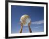 Woman's Hands Holding Globe, Death Valley National Park, California-Angelo Cavalli-Framed Photographic Print