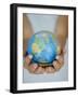 Woman's Hands Holding World Globe-Angelo Cavalli-Framed Photographic Print