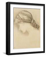 Woman's Head, Detail from a Sketchbook, 1886-Edward Burne-Jones-Framed Giclee Print