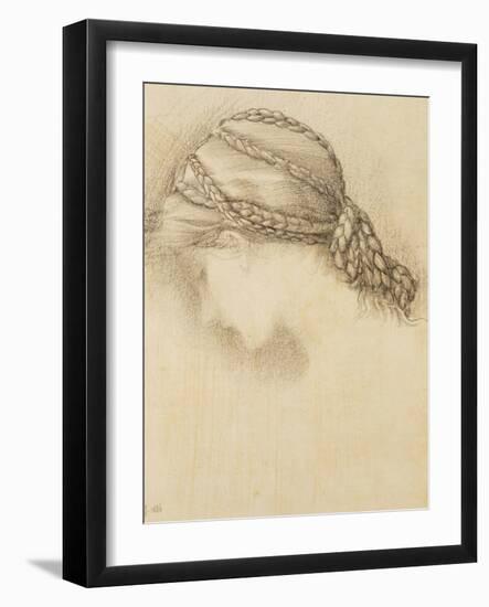 Woman's Head, Detail from a Sketchbook, 1886-Edward Burne-Jones-Framed Giclee Print