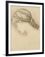 Woman's Head, Detail from a Sketchbook, 1886-Edward Burne-Jones-Framed Giclee Print