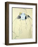 Woman's Head (Frauenkopf), 1917-Gustav Klimt-Framed Giclee Print