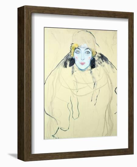 Woman's Head (Frauenkopf), 1917-Gustav Klimt-Framed Giclee Print