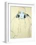 Woman's Head (Frauenkopf), 1917-Gustav Klimt-Framed Giclee Print